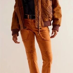 We The Free Hot In It Moto Pants Rust Color Size 12 NWOT
